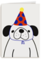 Dog with a party hat