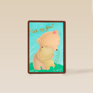 fier op jou met knuffelende beren