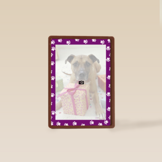 fotokaart paars omkader viervoeter