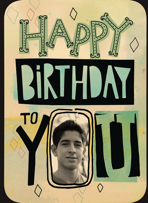 happy birthday met fotolijstje in de o