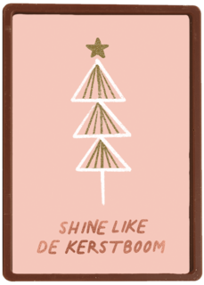 kerstkaart hip shine like de kerstboom