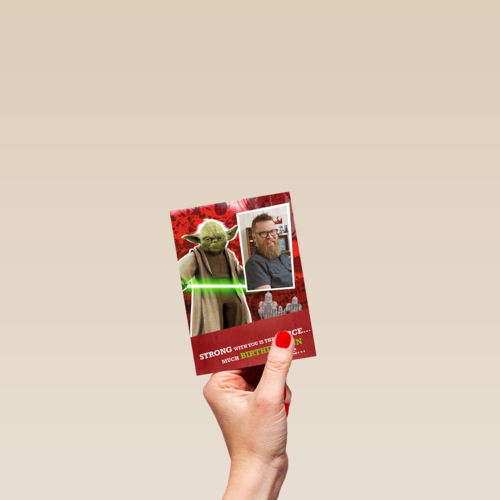 verjaardag fotokaart yoda