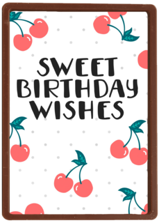 Verjaardagskaart tiener meisje Sweet birthday wishes kersen