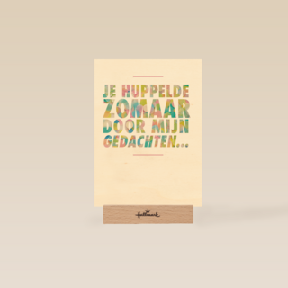 huppelde zomaar door mijn gedachten kaart