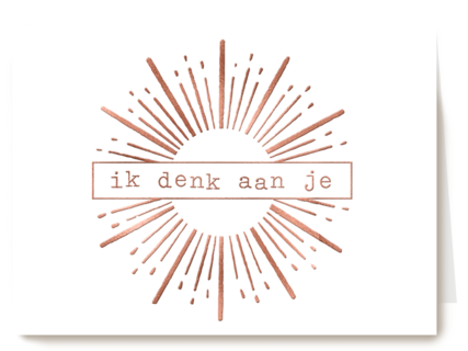 ik denk aan je metallic zon