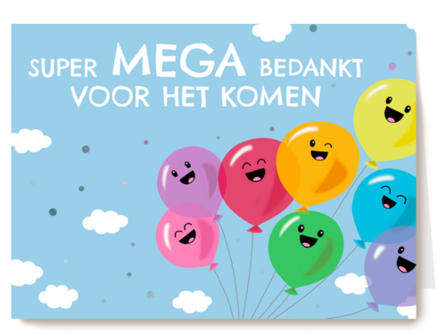 Super mega bedankt voor het komen