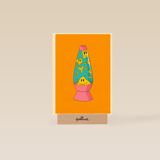 Vrolijke lavalamp gevuld met smileys