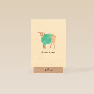 Beterschapskaart schaap met trui