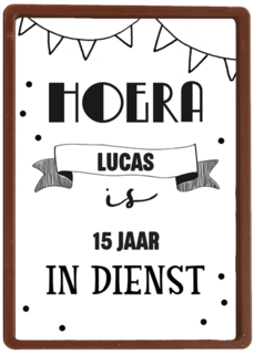 zwart wit kaart hoera jij bent in dienst