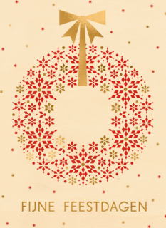 Kerstkaart zakelijk Kerstkrans