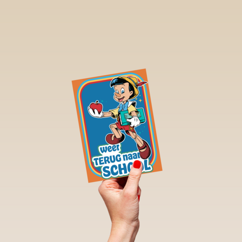 Pinocchio kaart Back to School