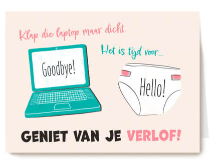 Zwangerschapskaart begin verlof