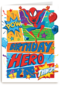 spiderman kaart birthday hero
