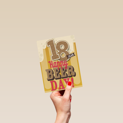 verjaardag leeftijden happy beer day 18