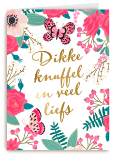 zomaar kaart dikke knuffel en veel liefs