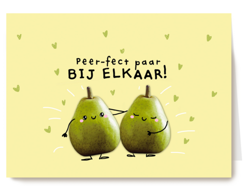 liefde kaart klassiek peerfect paar bij elkaar