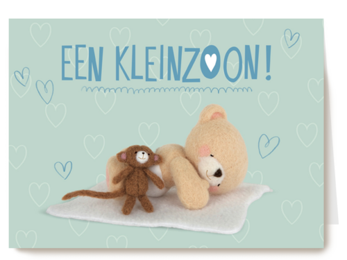 Een knuffelaapje voor jullie kleinzoon