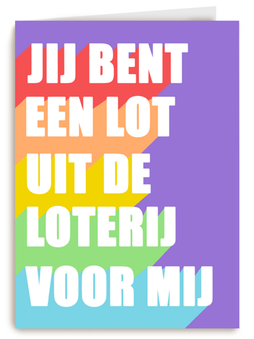Liefde kaart lot uit de loterij