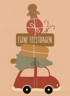 Fijne feestdagen auto Eef Lillemor