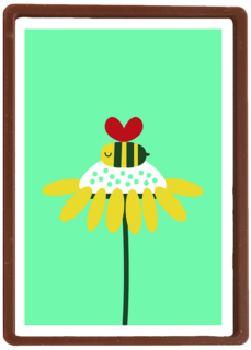 Zomaar kaartje bloem met bij