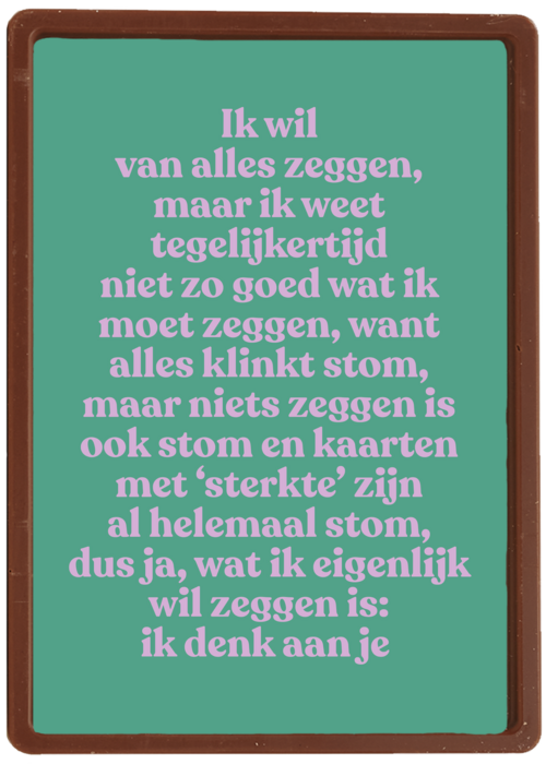 Wat ik eigenlijk wil zeggen Ik denk aan je
