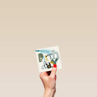 label happy letters birthay