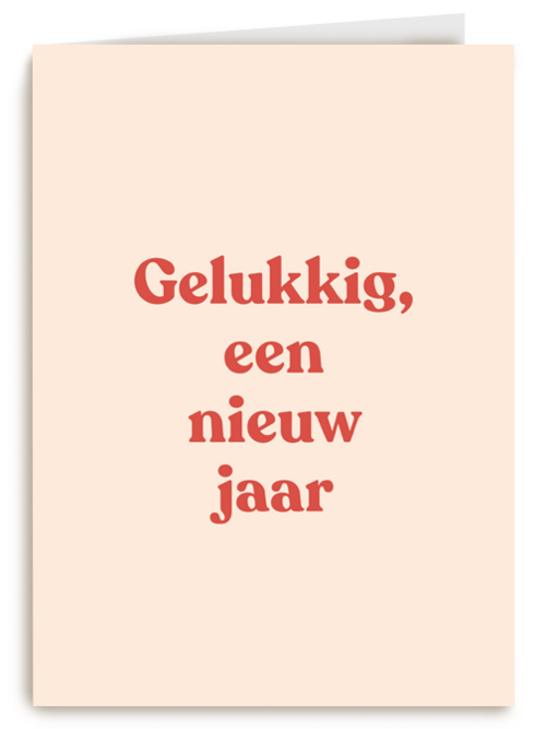 nieuwjaarskaart gelukkig een nieuw jaar