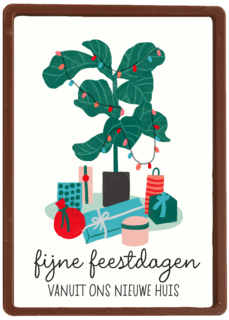 fijne feestdagen vanuit ons nieuwe huis kaart