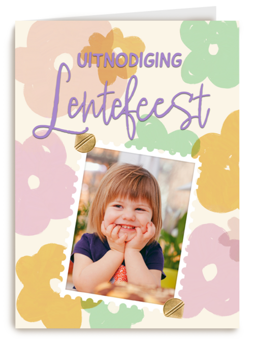 Uitnodiging Lentefeest fotokaart