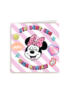 Felicitatie kaart Minnie Mouse giga kanjer