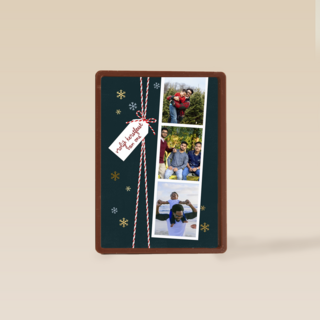 kerstkaart fotokaart fotostrip 3 kaders