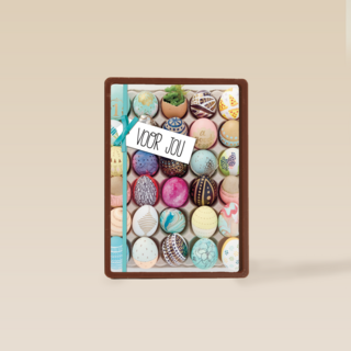 voor jou paaskaart met verschillende gekleurde eieren