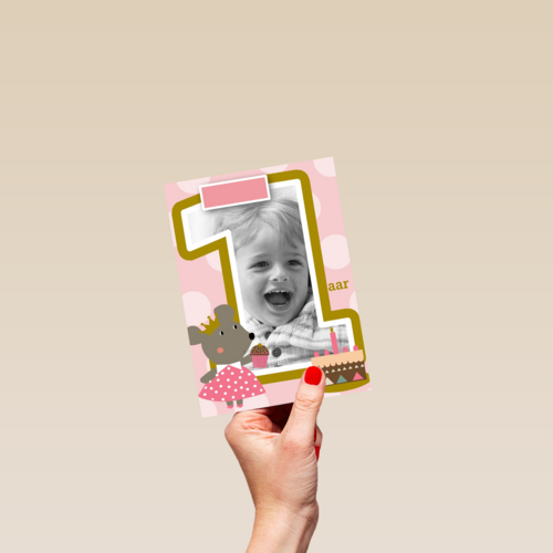 fotokaart kids meisje jarig