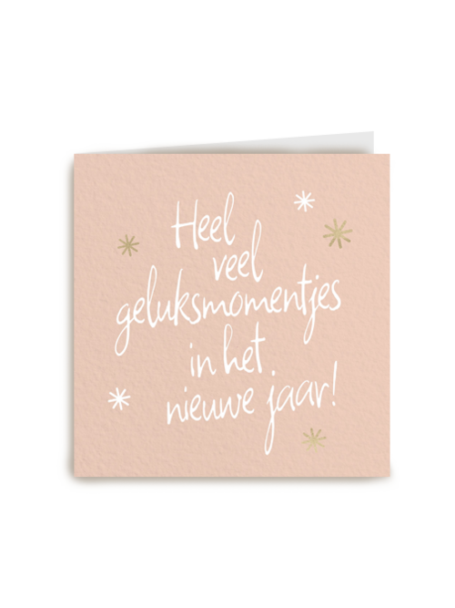 nieuwjaarskaart hip heel veel geluksmomentjes in het nieuwe jaar