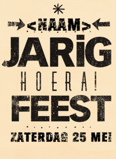 jarig hoera feest