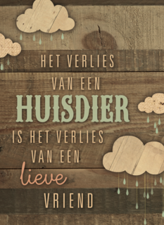 condoleance huisdier het verlies van een vriend