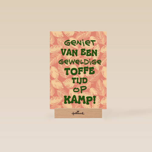 op kamp kaart toffe tijd