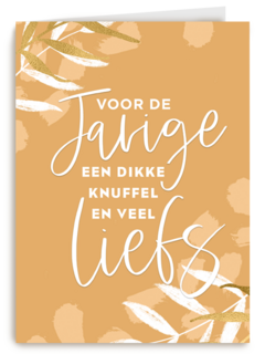 Verjaardagskaart een knuffel en veel liefs