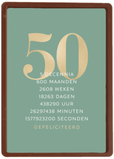 Verjaardagskaart 50 600 maanden