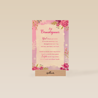 Huwelijkskaart pas getrouwd More than words