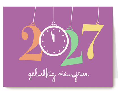 Nieuwjaar 2027 Gelukkig nieuwjaar