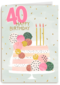 40 happy birthday met taart