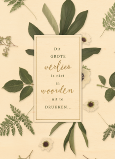 botanical kaart dit grote verlies is niet in woorden uit de drukken