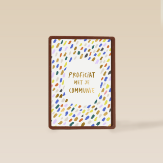 Communie proficiat kleurrijk