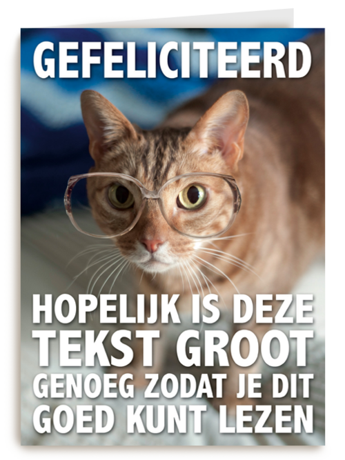 verjaardag vrouw grappig tekst groot genoeg kaart