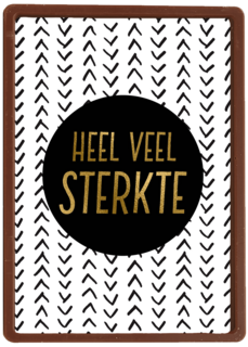 Beterschapskaart Gouden letters Heel veel sterkte