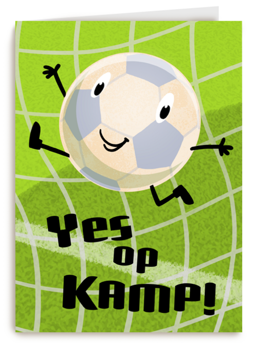 Op kamp kaart voetbal