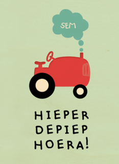 Verjaardagskaart tractor