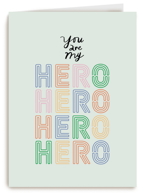 Complimentkaart you are my hero