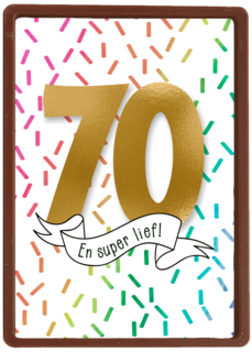 Verjaardagskaart 70 jaar en super lief